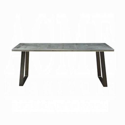 Kaylia Aluminum & Gunmetal Dining Table - Image 3