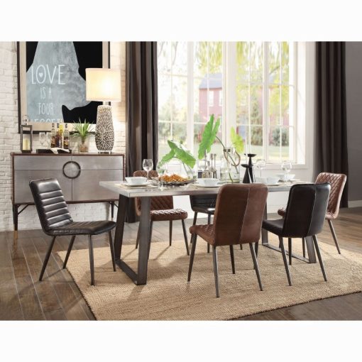 Kaylia Aluminum & Gunmetal Dining Table