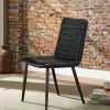 Hosmer Metal Black Top Grain Leather & Antique Black Side Chair (Set of 2)