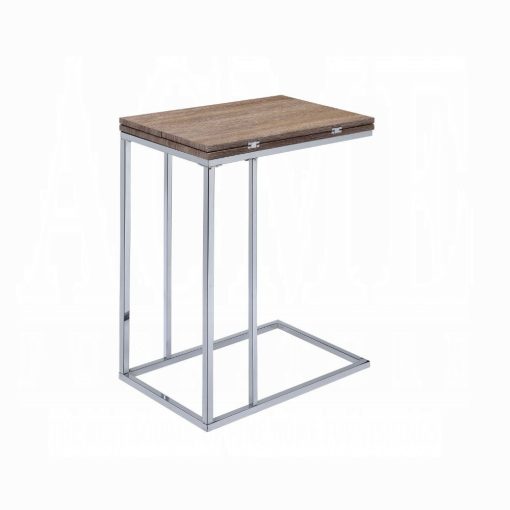 Danson Weathered Oak & Chrome Accent Table - Image 4