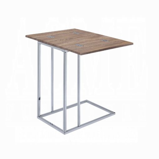 Danson Weathered Oak & Chrome Accent Table - Image 5