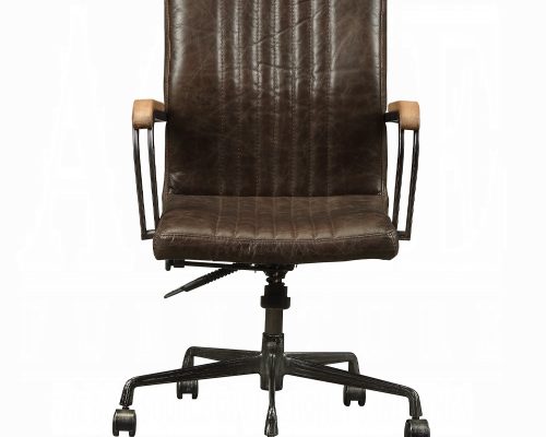 Joslin Distress Chocolate Top Grain Leather Office Chair