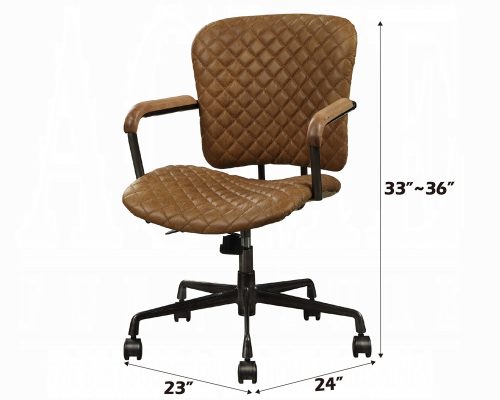 Josi Coffee Top Grain Leather Office Chair