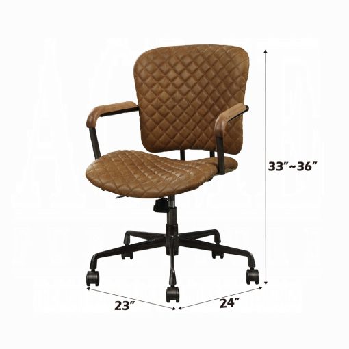 Josi Coffee Top Grain Leather Office Chair