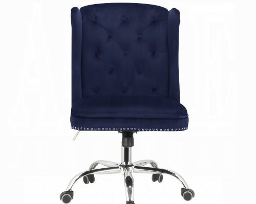 Jamesia Midnight Blue Velvet Office Chair