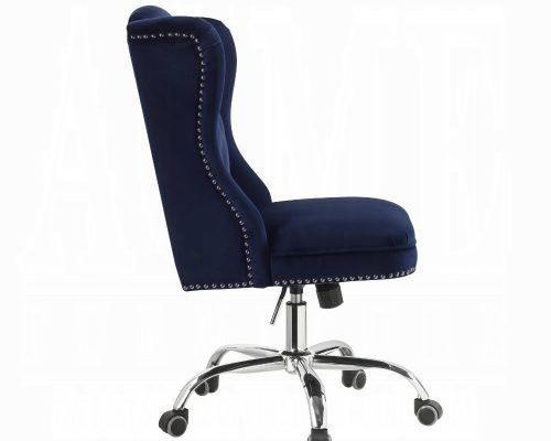 Jamesia Midnight Blue Velvet Office Chair