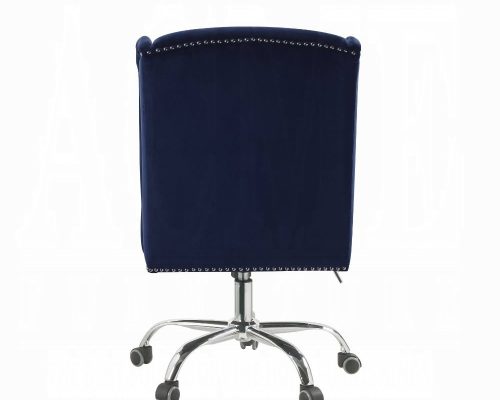 Jamesia Midnight Blue Velvet Office Chair