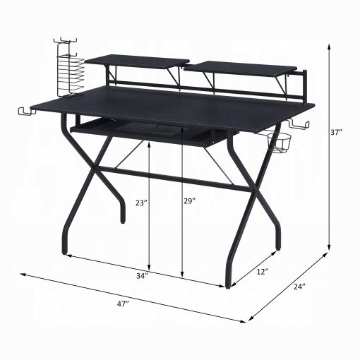 Hartman Metal Black 47" Gaming Desk