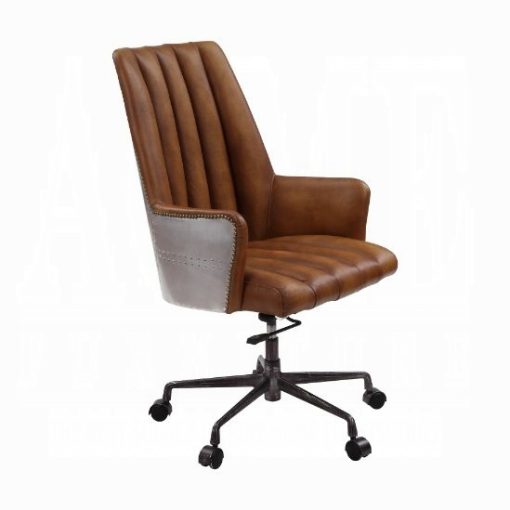 Salvol Sahara Top Grain Leather & Aluminum Office Chair - Image 2