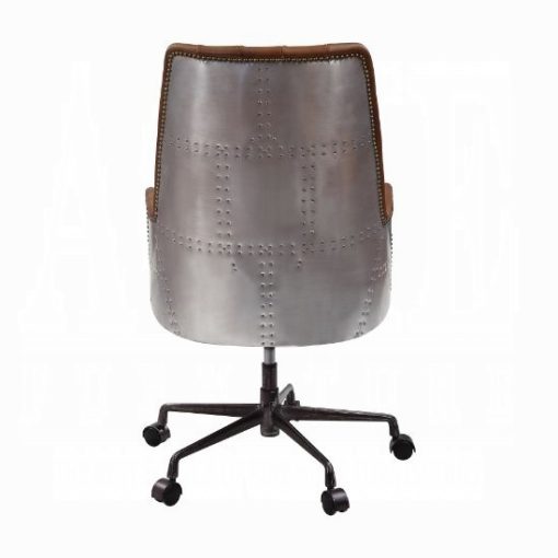 Salvol Sahara Top Grain Leather & Aluminum Office Chair - Image 3