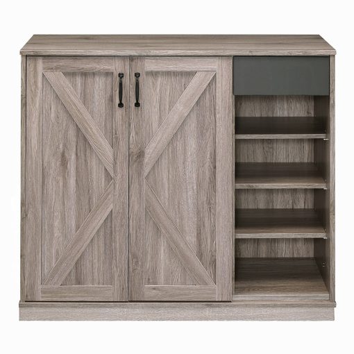 Toski Rustic Gray Oak Shoe Cabinet - Image 3