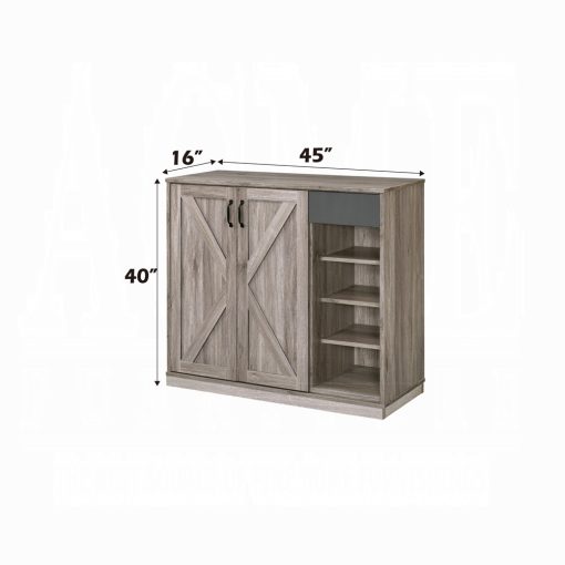 Toski Rustic Gray Oak Shoe Cabinet - Image 6