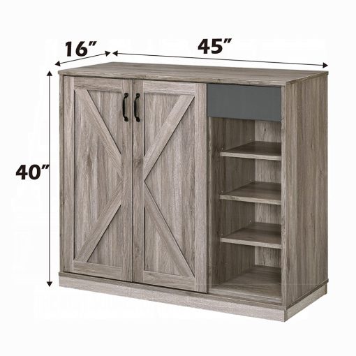 Toski Rustic Gray Oak Shoe Cabinet - Image 5