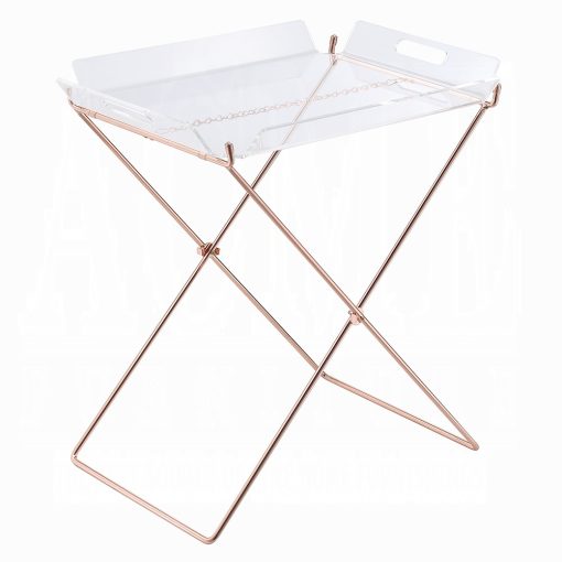 Cercie Clear Acrylic & Copper Tray Table - Image 2