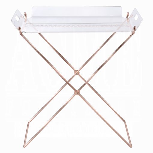 Cercie Clear Acrylic & Copper Tray Table - Image 3