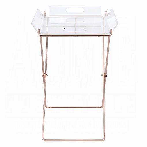 Cercie Clear Acrylic & Copper Tray Table - Image 4