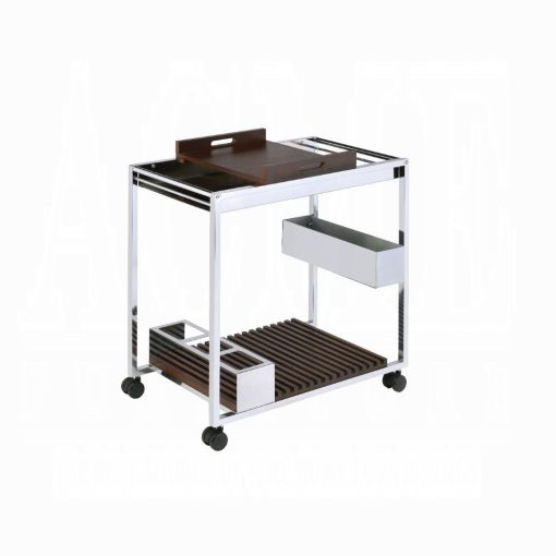 Lisses Chrome Serving Cart - Image 2