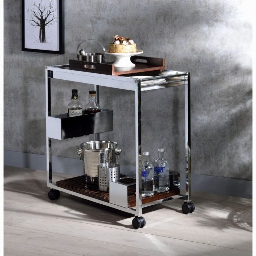 Lisses Chrome Serving Cart