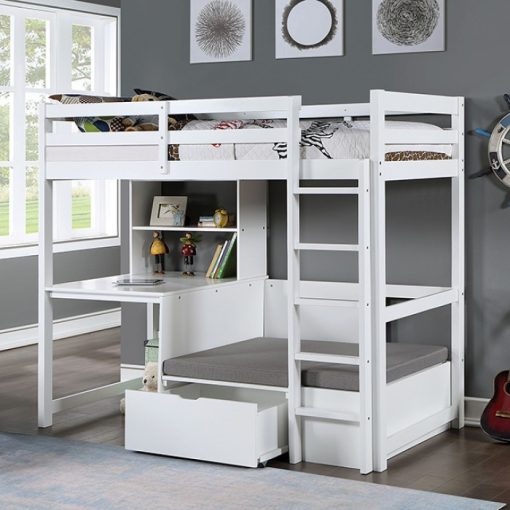 Callistus Transitional Solid Wood Twin/Workstation Loft Bed - Image 2