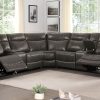 Norfolk Transitional Recliner Gray Power Sectional