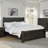 Regensburg Rustic Solid Wood Dark Gray Bed