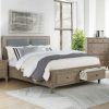 Anneke Transitional Solid Wood Padded Headboard Bed