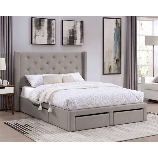 Mitchelle Contemporary Fully Upholstered Frame Bed - Image 2