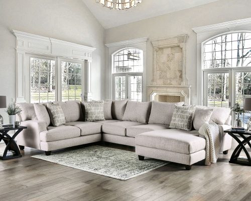 Alidene Transitional Light Gray Sectional