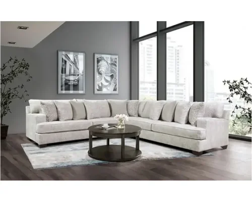 Alberton Contemporary Track Armrests Beige Sectional