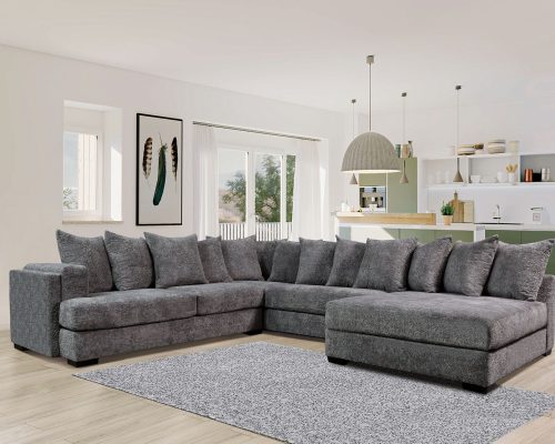 Wolverhampton Contemporary Dark Gray Sectional