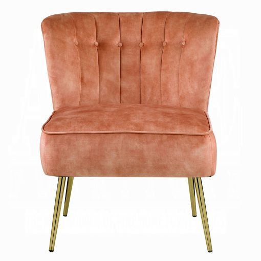 Sambell Burnt Orange Velvet Accent Chair - Image 3