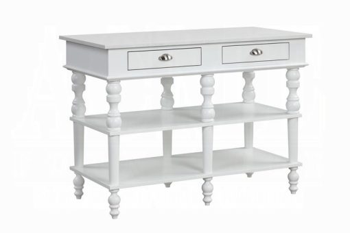 Rorratt Marble Top & White Kitchen Island - Image 2