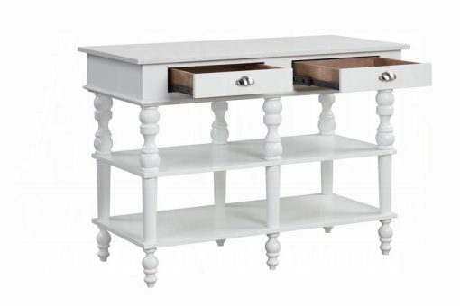 Rorratt Marble Top & White Kitchen Island - Image 4