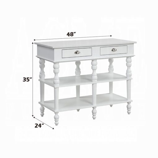 Rorratt Marble Top & White Kitchen Island - Image 6