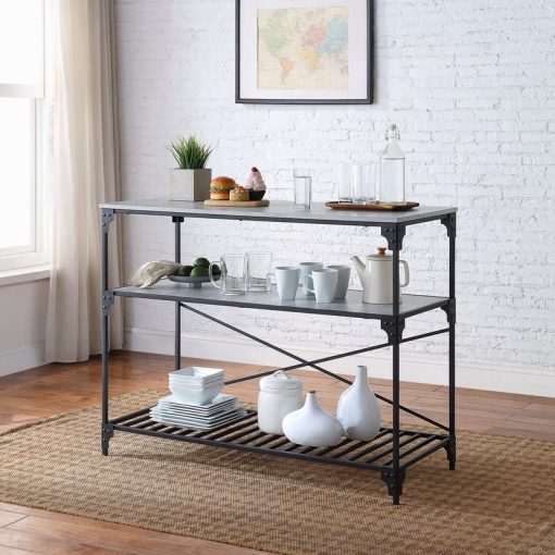 Jakob Black & Concrete Kitchen Island