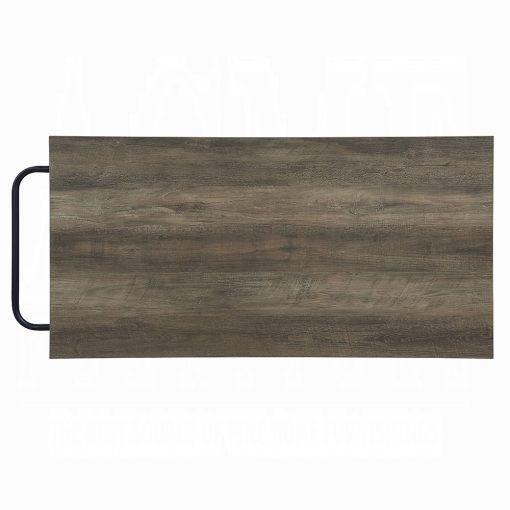 Lona Rustic Oak & Black Kitchen Island - Image 4