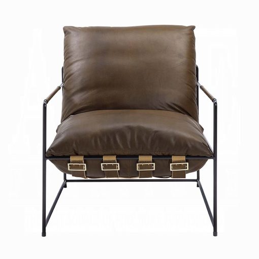 Oralia Saturn Top Grain Leather Accent Chair - Image 3