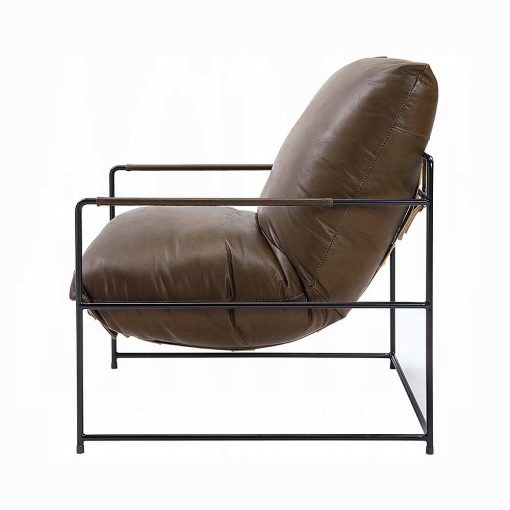 Oralia Saturn Top Grain Leather Accent Chair - Image 4