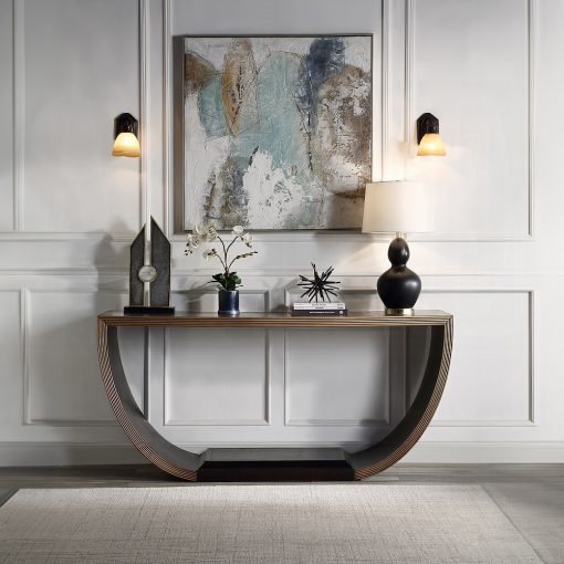 Maceo Black & Gold Console Table