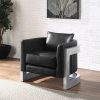 Betla Accent Chair Top Grain Leather & Aluminum