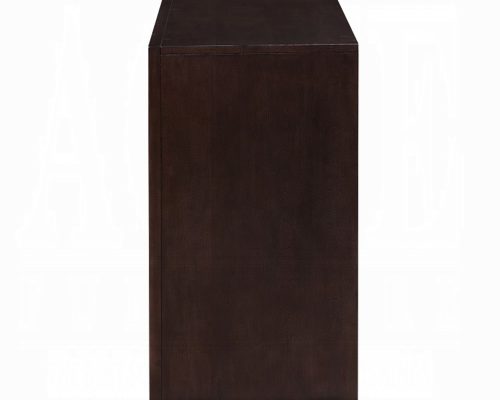 Geranio Metallic Silver & Walnut Console Cabinet