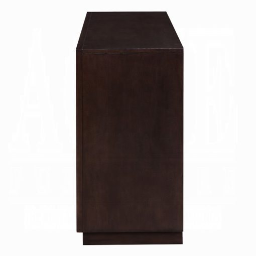 Geranio Metallic Silver & Walnut Console Cabinet