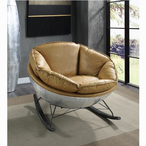 Pippin Morocco Top Grain Leather Accent Chair