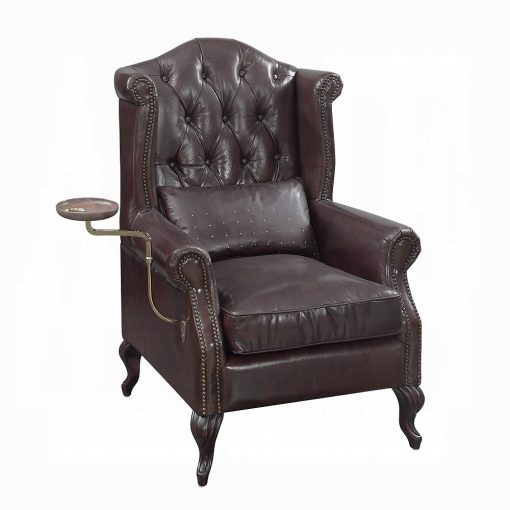 Pino Vintage Brown Top Grain Leather Accent Chair - Image 2