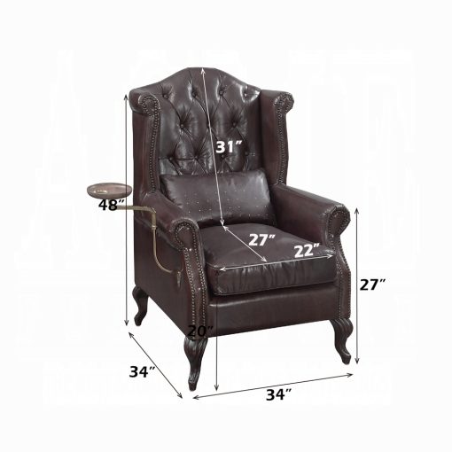 Pino Vintage Brown Top Grain Leather Accent Chair - Image 7