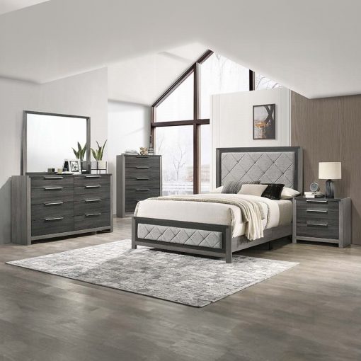 Casimiro Gray Linen & Gray Eastern King Bed - Image 5