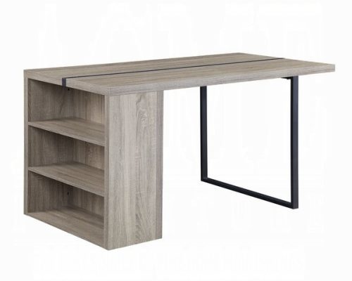 Patwin Gray Oak & Black Dining Table