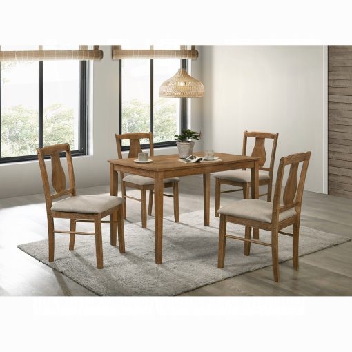 Kayee Weathered Oak 5 Piece Pack Dining Set