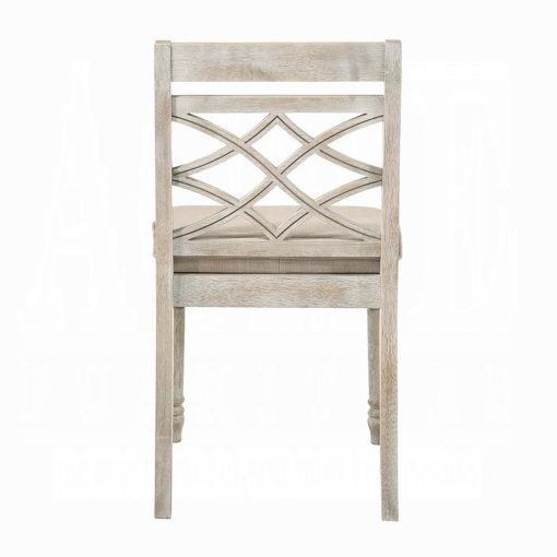 Cillin Fabric, Walnut & Antique White Side Chair (Set of 2) - Image 5