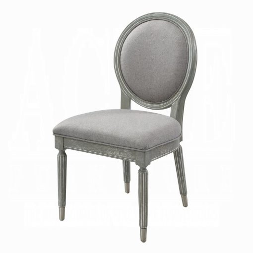 Adalynn Wood Gray Fabric & Weathered Gray Oak Side Chair (Set of 2) - Image 2